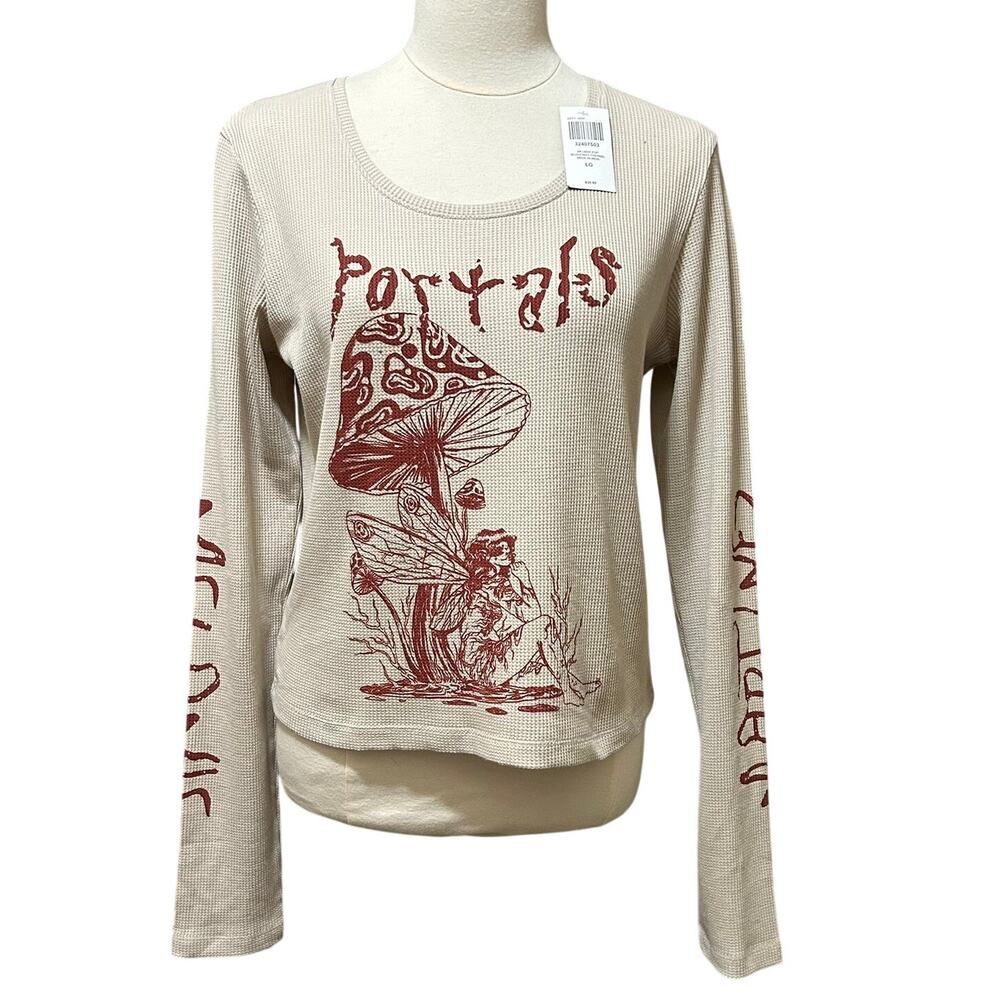 Melanie Martinez Portals Hot Topic Mushroom Fairy Thermal Top Large NWT